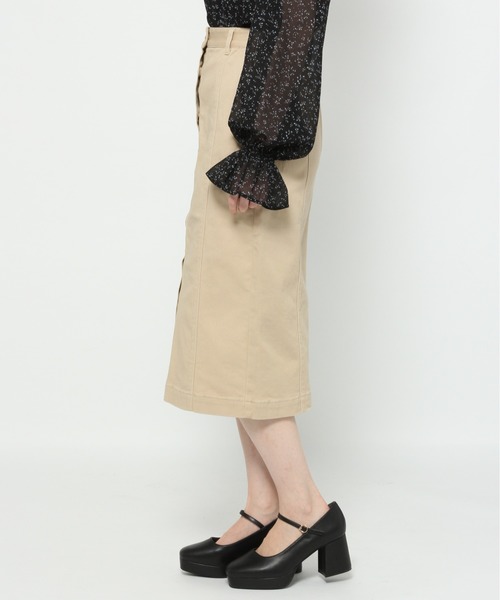 Heather（ヘザー）の「カラーIラインスカート　877048（スカート・レディース・ベージュ/インディゴブルー/ブルー系その他・S/M）」の8枚目の写真