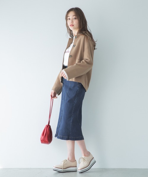 Heather（ヘザー）の「カラーIラインスカート　877048（スカート・レディース・ベージュ/インディゴブルー/ブルー系その他・S/M）」の17枚目の写真