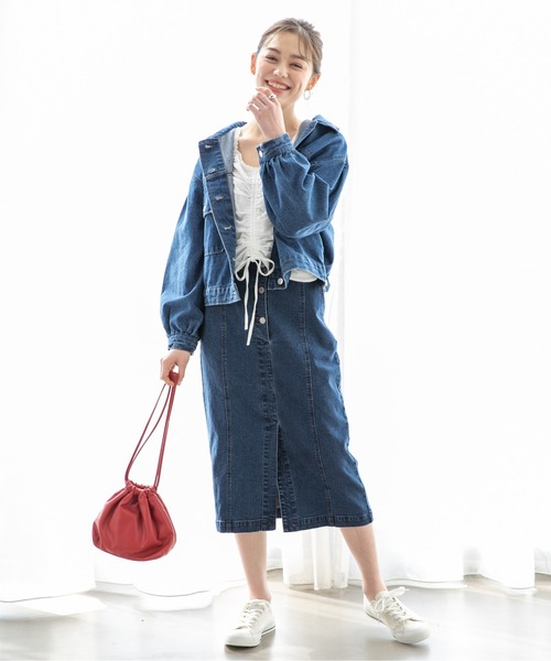 Heather（ヘザー）の「カラーIラインスカート　877048（スカート・レディース・ベージュ/インディゴブルー/ブルー系その他・S/M）」の19枚目の写真