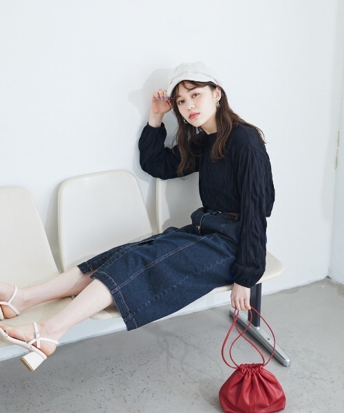 Heather（ヘザー）の「カラーIラインスカート　877048（スカート・レディース・ベージュ/インディゴブルー/ブルー系その他・S/M）」の15枚目の写真