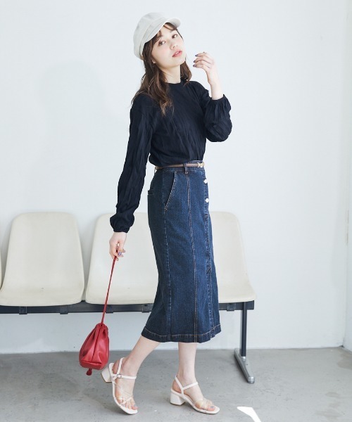 Heather（ヘザー）の「カラーIラインスカート　877048（スカート・レディース・ベージュ/インディゴブルー/ブルー系その他・S/M）」の16枚目の写真