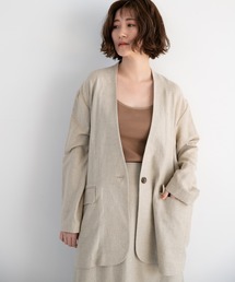 A part by | RyLiザックリアサジャケット　910234(ノーカラージャケット)