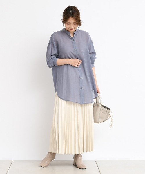 DouDou（ドゥドゥ）の「フェイクレザープリーツスカート（スカート・レディース・ホワイト/イエロー・38/36）」の8枚目の写真