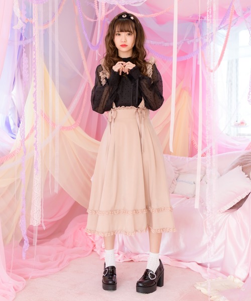 ROJITA（ロジータ）の「レースフリルサス付ロングスカート（スカート