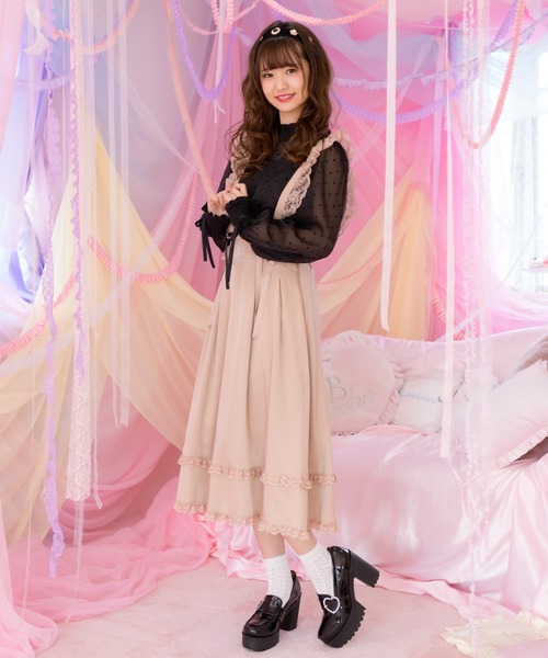ROJITA（ロジータ）の「レースフリルサス付ロングスカート（スカート