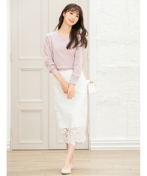 fifth（フィフス）の「レースロングタイトスカート（スカート・レディース・グレー/イエロー/ラベンダー/ホワイト/ブラック・SMALL/MEDIUM）」の22枚目の写真