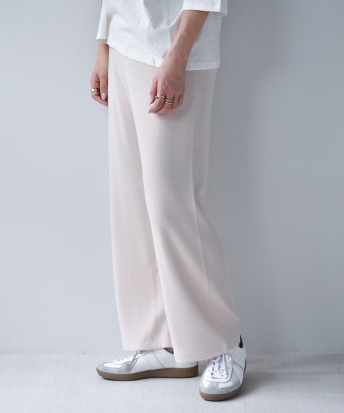 muure（ミュール）の「美シルエット＊ウエストゴムニットパンツ（その他パンツ・レディース・ブラック/ベージュ/ブラウン/アイボリー・FREE）」の9枚目の写真