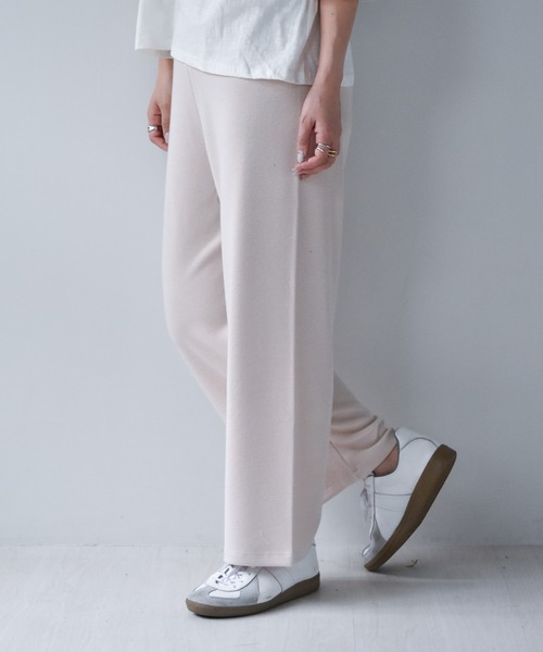 muure（ミュール）の「美シルエット＊ウエストゴムニットパンツ（その他パンツ・レディース・ブラック/ベージュ/ブラウン/アイボリー・FREE）」の10枚目の写真