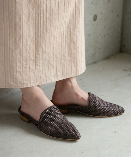 rectangle（レクタングル）の「メッシュミュールサンダル（サンダル・レディース・ダークブラウン/ベージュ・23㎝/24㎝/23.5㎝/24.5㎝）」の6枚目の写真