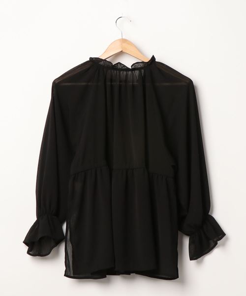 rps（アールピーエス）の「ウエストドロストチュニック（シャツ/ブラウス・レディース・モカ/オフホワイト/ブラック・M）」の5枚目の写真