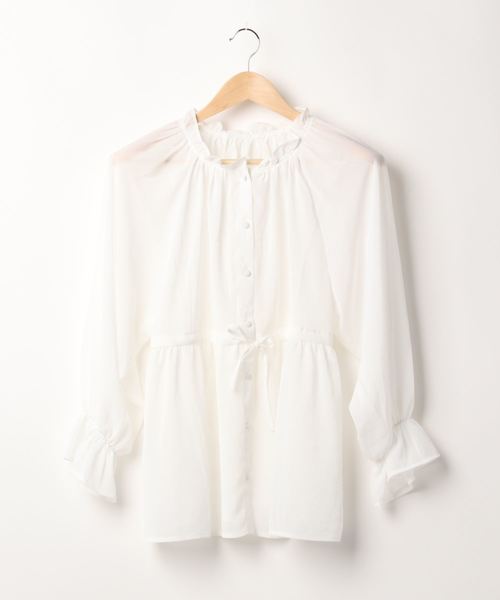 rps（アールピーエス）の「ウエストドロストチュニック（シャツ/ブラウス・レディース・モカ/オフホワイト/ブラック・M）」の11枚目の写真