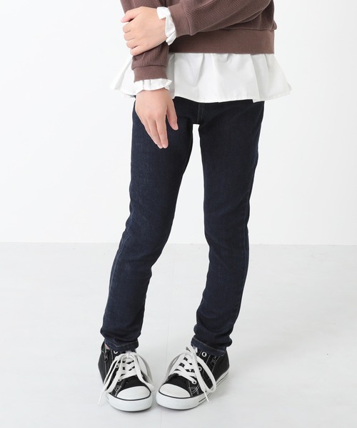 devirock(デビロック)の「楽デニム スキニーデニムパンツ(その他パンツ・キッズ・サックスブルー/ブルー系その他/ネイビー/ワンウォッシュ・130cm/150cm/120cm/160cm/140cm/110cm/100cm)」の4枚目の写真