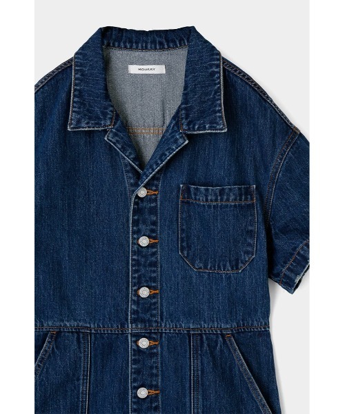 定価1.3万　MOUSSY マウジー H／S DENIM オールインワン　デニム MOUSSY（マウジー）の「H/S DENIM オールインワン（つなぎ