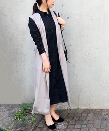STYLEBLOCK | バックベルト付きロングベスト(ベスト)
