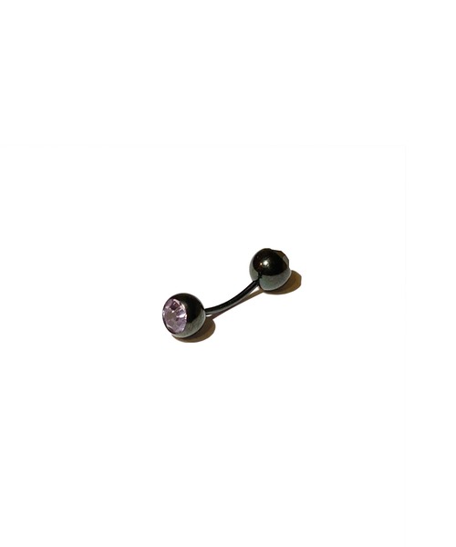 MORPH（モルフ）の「MORPH モルフ スワロフスキーボディピアスキャッチ 16ゲージ 6mm BLACK（ピアス（片耳用）・メンズ・エメラルド/スカイブルー/バイオレット/ローズ/クリア/レインボー/ブラック/ライトピンク/ライトグリーン/ブルー/ラベンダー/レッド・6）」の6枚目の写真