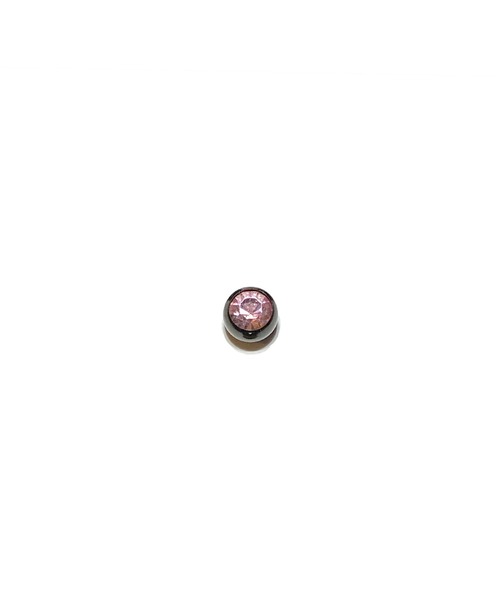 MORPH（モルフ）の「MORPH モルフ スワロフスキーボディピアスキャッチ 16ゲージ 6mm BLACK（ピアス（片耳用）・メンズ・エメラルド/スカイブルー/バイオレット/ローズ/クリア/レインボー/ブラック/ライトピンク/ライトグリーン/ブルー/ラベンダー/レッド・6）」の17枚目の写真