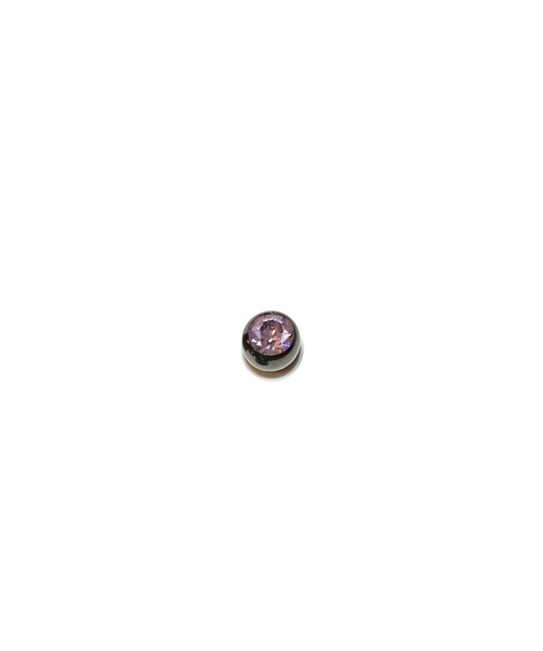 MORPH（モルフ）の「MORPH モルフ スワロフスキーボディピアスキャッチ 16ゲージ 6mm BLACK（ピアス（片耳用）・メンズ・エメラルド/スカイブルー/バイオレット/ローズ/クリア/レインボー/ブラック/ライトピンク/ライトグリーン/ブルー/ラベンダー/レッド・6）」の18枚目の写真