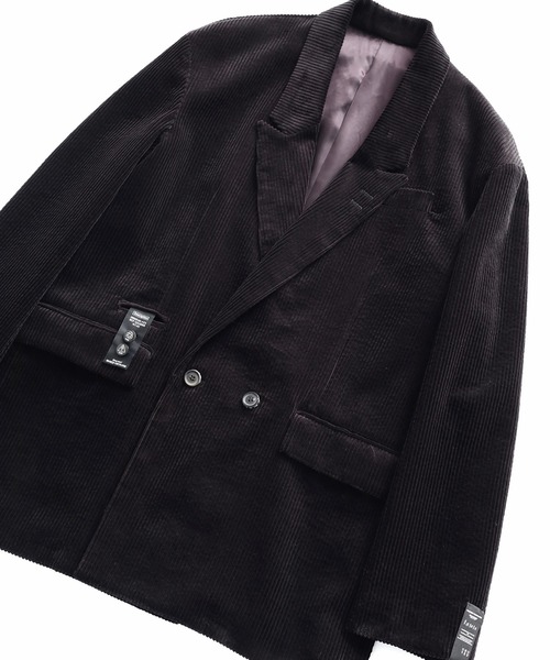 SHAREEF(シャリーフ)の「CORDUROY DOUBLE JK(テーラードジャケット・メンズ・ブラック/ターコイズブルー/モカ/バーガンディー・1/2/3)」の6枚目の写真