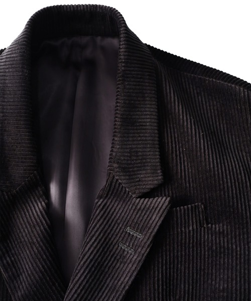 SHAREEF(シャリーフ)の「CORDUROY DOUBLE JK(テーラードジャケット・メンズ・ブラック/ターコイズブルー/モカ/バーガンディー・1/2/3)」の7枚目の写真