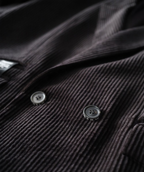 SHAREEF(シャリーフ)の「CORDUROY DOUBLE JK(テーラードジャケット・メンズ・ブラック/ターコイズブルー/モカ/バーガンディー・1/2/3)」の9枚目の写真