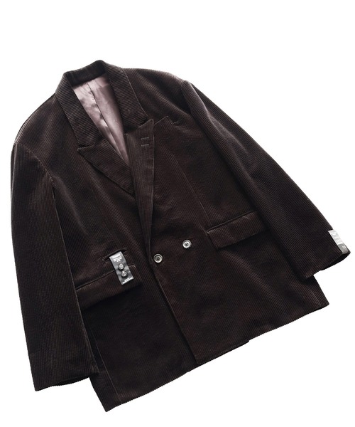 SHAREEF(シャリーフ)の「CORDUROY DOUBLE JK(テーラードジャケット・メンズ・ブラック/ターコイズブルー/モカ/バーガンディー・1/2/3)」の11枚目の写真