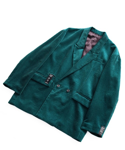 SHAREEF(シャリーフ)の「CORDUROY DOUBLE JK(テーラードジャケット・メンズ・ブラック/ターコイズブルー/モカ/バーガンディー・1/2/3)」の13枚目の写真