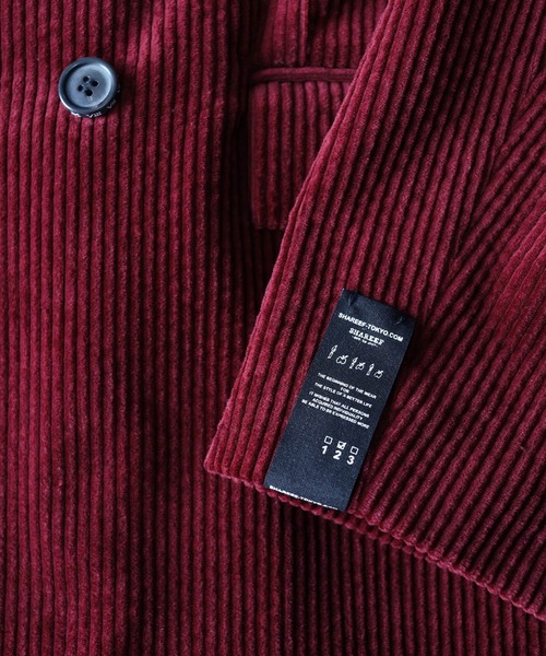 SHAREEF(シャリーフ)の「CORDUROY DOUBLE JK(テーラードジャケット・メンズ・ブラック/ターコイズブルー/モカ/バーガンディー・1/2/3)」の21枚目の写真