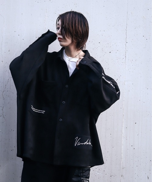 AFYF SWEADE PATCH BASSATTO SHIRT/オーバーサイズ