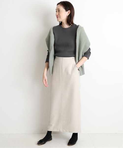 SLOBE IENA（スローブイエナ）の「コットンワッフルプルオーバー【手洗い可能】◆（Tシャツ/カットソー・レディース・チャコールグレー/ベージュ/ブルー/アイボリー・FREE）」の5枚目の写真