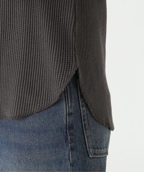 SLOBE IENA（スローブイエナ）の「コットンワッフルプルオーバー【手洗い可能】◆（Tシャツ/カットソー・レディース・チャコールグレー/ベージュ/ブルー/アイボリー・FREE）」の14枚目の写真