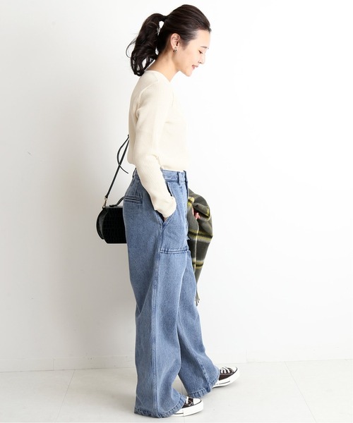 セール】コットンワッフルプルオーバー【手洗い可能】◇（T