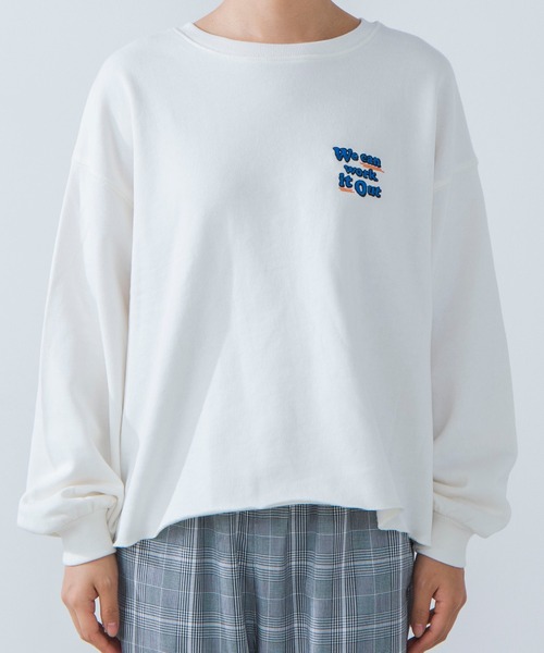 WEGO（ウィゴー）の「WEGO/ドルマンスリーブアソートスウェット（スウェット・レディース・ホワイト/ダークグリーン/パープル/ブルー/アイボリー/ホワイト系その他/ブラック系その他/グリーン系その他/ブルー系その他/スミクロ・SMALL/MEDIUM）」の16枚目の写真