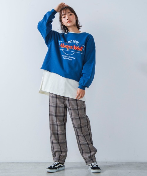 WEGO（ウィゴー）の「WEGO/ドルマンスリーブアソートスウェット（スウェット・レディース・ホワイト/ダークグリーン/パープル/ブルー/アイボリー/ホワイト系その他/ブラック系その他/グリーン系その他/ブルー系その他/スミクロ・SMALL/MEDIUM）」の15枚目の写真