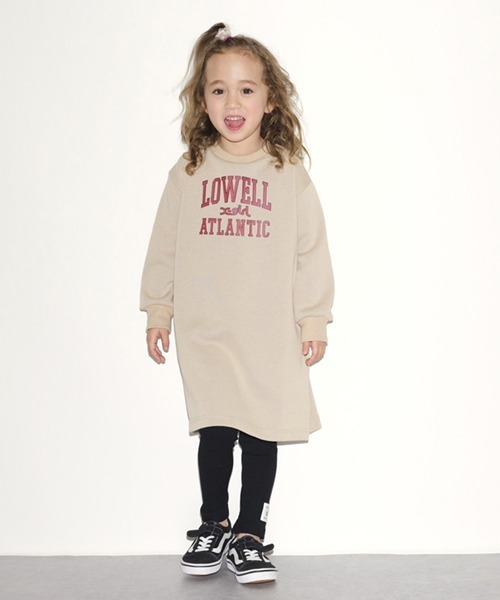 カレッジロゴワンピース×リブレギンスセット