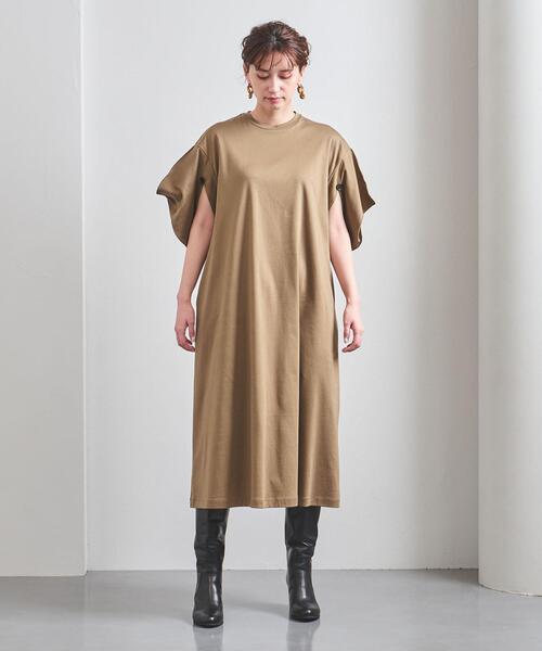 AKIRANAKA アキラナカ アシンメトリー スリット ワンピース AKIRANAKA（アキラナカ）の「＜AKIRA NAKA（アキラ ナカ