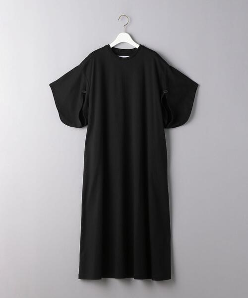 AKIRANAKA ロングワンピース　スリットスリーブ　Tシャツワンピース AKIRANAKA ロングワンピース スリットスリーブ Tシャツ