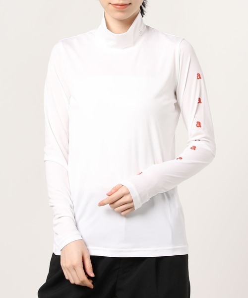 archivio(アルチビオ)の「<LADIES>アルチビオゴルフウェア ハイネックシャツ インナー(Tシャツ/カットソー・レディース・ホワイト×レッド/ホワイト×グレー/ブラック/ホワイト系その他・L/S/M)」の5枚目の写真