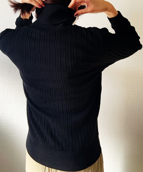 aimoha（アイモハ）の「毛布のように暖かい！ストレッチ抜群で着脱ラクラク (AW)（ニット/セーター・レディース・ベージュ/グレー/ブラック・LARGE/MEDIUM）」の2枚目の写真