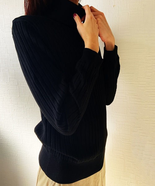 aimoha（アイモハ）の「毛布のように暖かい！ストレッチ抜群で着脱ラクラク (AW)（ニット/セーター・レディース・ベージュ/グレー/ブラック・LARGE/MEDIUM）」の12枚目の写真