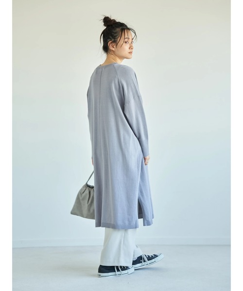 AMERICAN HOLIC（アメリカンホリック）の「ストレートラインニットワンピース　＊（ワンピース・レディース・チャコールグレー/ライトグレー/ライトベージュ/ブルー・FREE）」の19枚目の写真