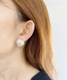 ハートパールピアス