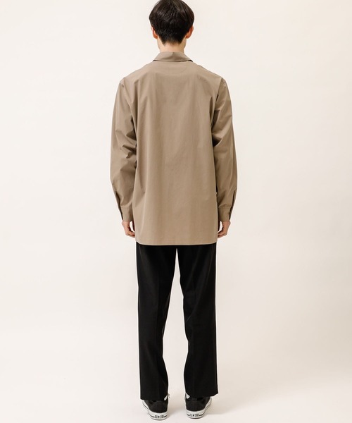 08sircus（ゼロエイトサーカス）の「【08sircus】Bio Stretch typewriter shirt（シャツ/ブラウス・メンズ・ブラック/ベージュ・5）」の5枚目の写真