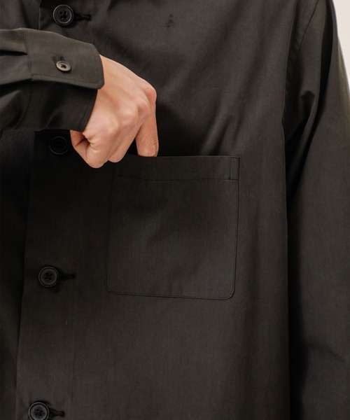 08sircus（ゼロエイトサーカス）の「【08sircus】Bio Stretch typewriter shirt（シャツ/ブラウス・メンズ・ブラック/ベージュ・5）」の8枚目の写真