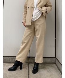 【LiSeeK】リネンライクテーパードPT