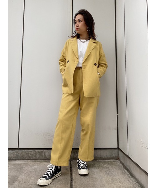 LiSeek（リシーク）の「【LiSeeK】リネンライクテーパードPT（その他パンツ・レディース・イエロー/アイボリー/ブラウン/ベージュ・FREE）」の9枚目の写真