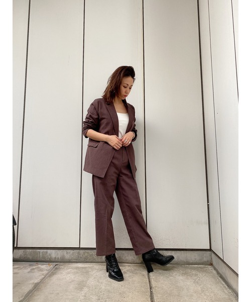 LiSeek（リシーク）の「【LiSeeK】リネンライクテーパードPT（その他パンツ・レディース・イエロー/アイボリー/ブラウン/ベージュ・FREE）」の11枚目の写真