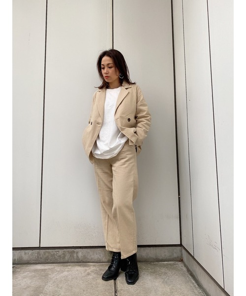 LiSeek（リシーク）の「【LiSeeK】リネンライクテーパードPT（その他パンツ・レディース・イエロー/アイボリー/ブラウン/ベージュ・FREE）」の17枚目の写真