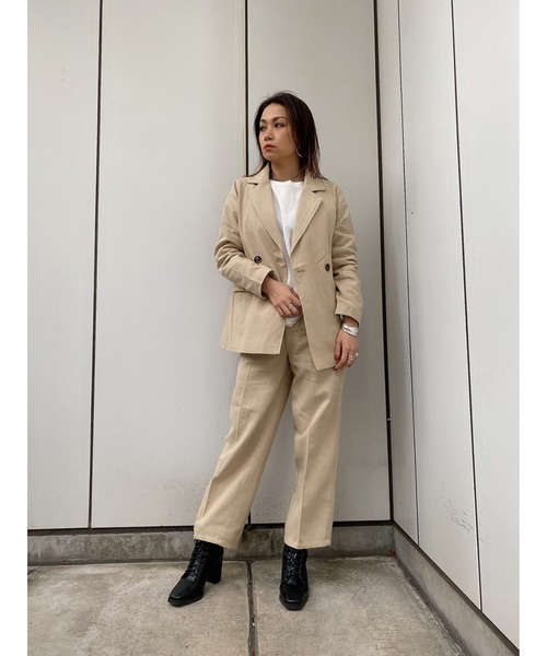 LiSeek（リシーク）の「【LiSeeK】リネンライクテーパードPT（その他パンツ・レディース・イエロー/アイボリー/ブラウン/ベージュ・FREE）」の19枚目の写真