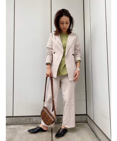 LiSeek（リシーク）の「【LiSeeK】リネンライクテーパードPT（その他パンツ・レディース・イエロー/アイボリー/ブラウン/ベージュ・FREE）」の10枚目の写真