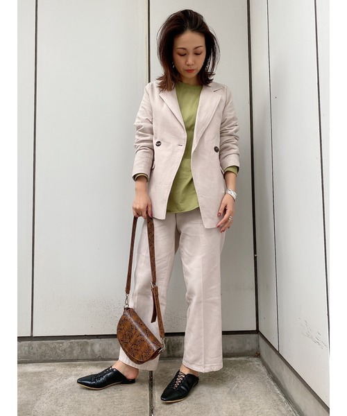 LiSeek（リシーク）の「【LiSeeK】リネンライクテーパードPT（その他パンツ・レディース・イエロー/アイボリー/ブラウン/ベージュ・FREE）」の22枚目の写真